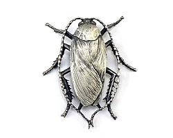 Cockroach Brooch - Silver