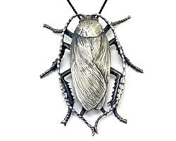 Cockroach Pendant - Silver