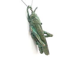 Green Grasshopper Pendant