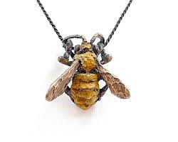 Honey Bee Pendant - Bronze