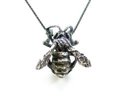 Honey Bee Pendant - Silver