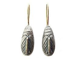 Moth Pupa Earrings - Silver/Gold