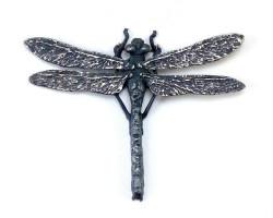 Silver Dragonfly Brooch - Silver